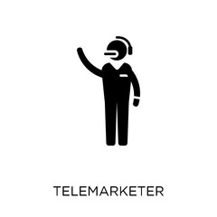 Telemarketer icon. Telemarketer symbol design from Professions collection.