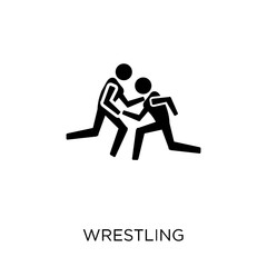 Fototapeta na wymiar Wrestling icon. Wrestling symbol design from Professions collection.