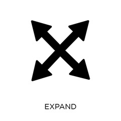 Expand icon. Expand symbol design from Web navigation collection.