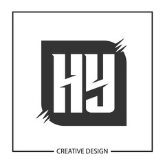 Initial HY Letter Logo Template Design