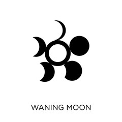 Waning moon icon. Waning moon symbol design from Weather collection.