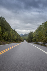 Fototapeta na wymiar Highway in Gaspe Quebec 