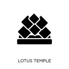 Lotus temple icon. Lotus temple symbol design from India collection.