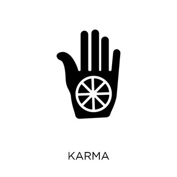 Karma icon. Karma symbol design from India collection.