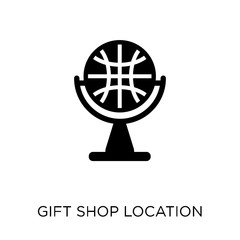 Gift shop Location icon. Gift shop Location symbol design from Maps and locations collection.