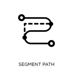 Obraz premium Segment Path icon. Segment Path symbol design from Maps and locations collection.