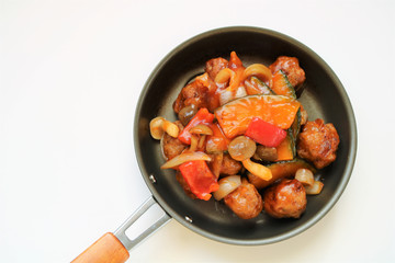 肉団子　あんかけ野菜