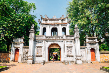 Fototapeta na wymiar Temple of literature in Hanoi, Vietnam