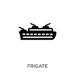 Frigate icon. Frigate symbol design from Nautical collection.