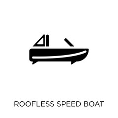 Roofless Speed Boat icon. Roofless Speed Boat symbol design from Nautical collection.