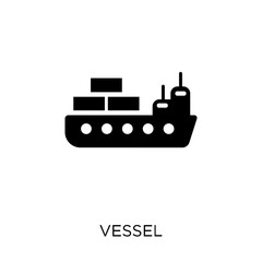 Vessel icon. Vessel symbol design from Nautical collection.