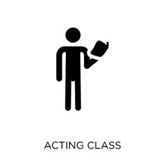 Acting class icon. Acting class symbol design from People collection.