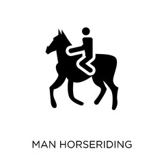 Man Horseriding icon. Man Horseriding symbol design from People collection.