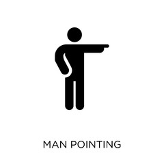 Man pointing icon. Man pointing symbol design from People collection.
