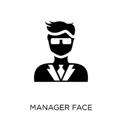 Manager face icon. Manager face symbol design from People collection.