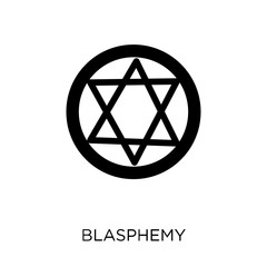 blasphemy icon. blasphemy symbol design from Religion collection.