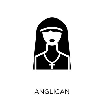 Anglican icon. Anglican symbol design from Religion collection.