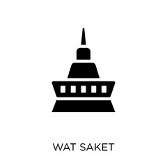 Fototapeta na wymiar Wat saket icon. Wat saket symbol design from Religion collection.