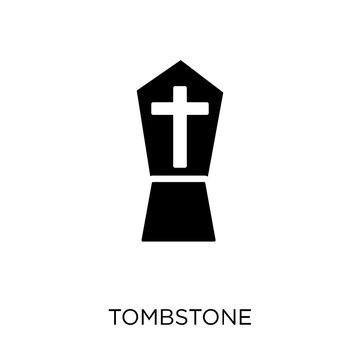 Tombstone icon. Tombstone symbol design from Religion collection.