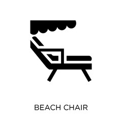 Beach chair icon. Beach chair symbol design from Summer collection.