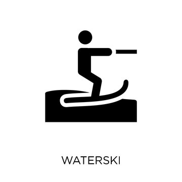 waterski icon. waterski symbol design from Summer collection.