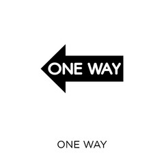 One way sign icon. One way sign symbol design from Traffic signs collection.