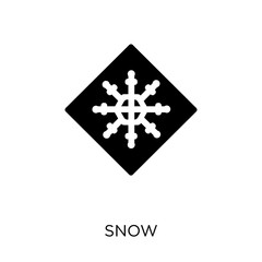 Snow sign icon. Snow sign symbol design from Traffic signs collection.