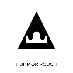 Fototapeta premium hump or rough sign icon. hump or rough sign symbol design from Traffic signs collection.