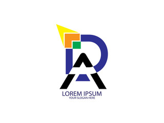 Initial Letter D and A Geometric with arrows Design Logo. Graphic Branding Letter Element.
