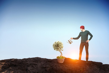 Make your income grow. Mixed media