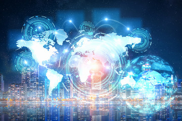 Fototapeta premium Global technology concept