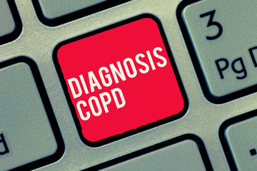Word writing text Diagnosis Copd. Business concept for obstruction of lung airflow that hinders...