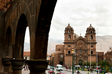 Fototapeta na wymiar Company of Jesus Church - Cusco - Peru