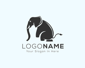 performance Sitting elephant logo design inspiration