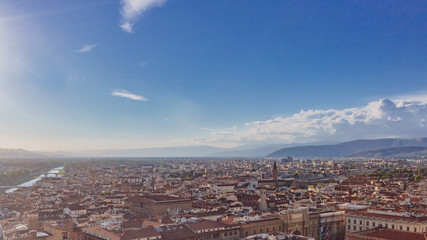 Historic city of Florence, Italy viewed from Palazzo Vecchio