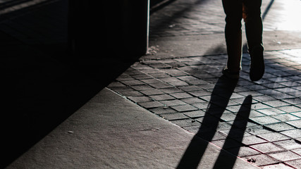 man walking on the street