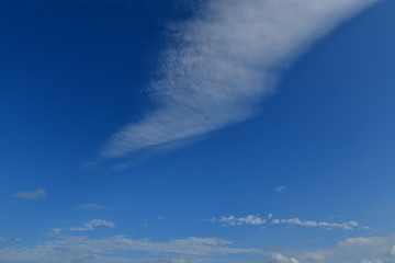 空の背景素材、青空、印象的な雲