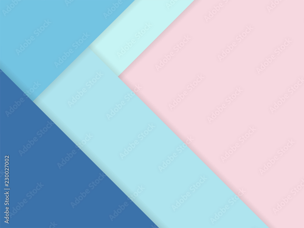 Poster abstract pastel color background by paper sheet overlay overlap blue tone on pink. for background, b