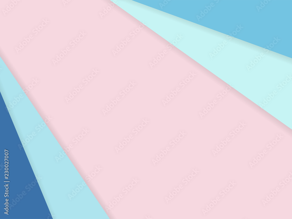 Poster abstract pastel color background by paper sheet overlay overlap blue tone on pink. for background, b