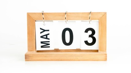 Year calendar with fast flipping pages. Shot in 4k resolution