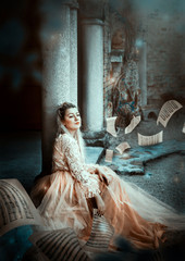 woman portrait in the fantasy castle