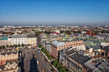 Fototapeta premium City Of Krakow In Poland From Above