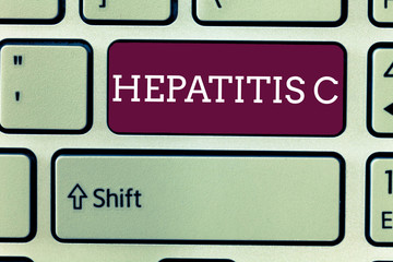 Word writing text Hepatitis C. Business concept for Inflammation of the liver due to a viral...