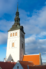 Fototapeta na wymiar Niguliste Church in Tallinn old town
