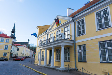 Fototapeta na wymiar Tallinn. Estonia. German Embassy building in the old town