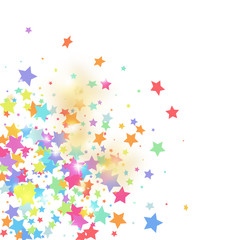 Star falling confetti background.