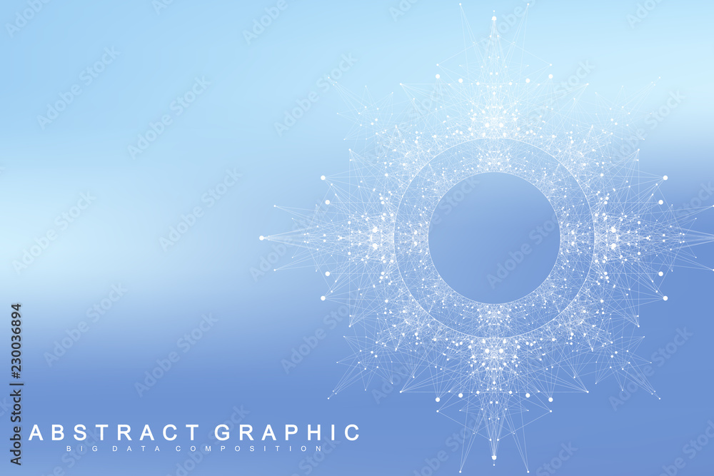 Poster Artificial Intelligence Logo. Artificial Intelligence and Machine Learning Concept. Vector symbol AI. Neural networks and another modern technologies concepts. Technology sci-fi concept.