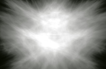 White fracatal lines on black background. Fantasy fractal texture. Digital art. 3D rendering. Computer generated image.