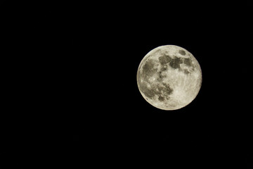 full moon in the night sky