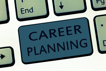 Word writing text Career Planning. Business concept for A list of goals and the actions you can...